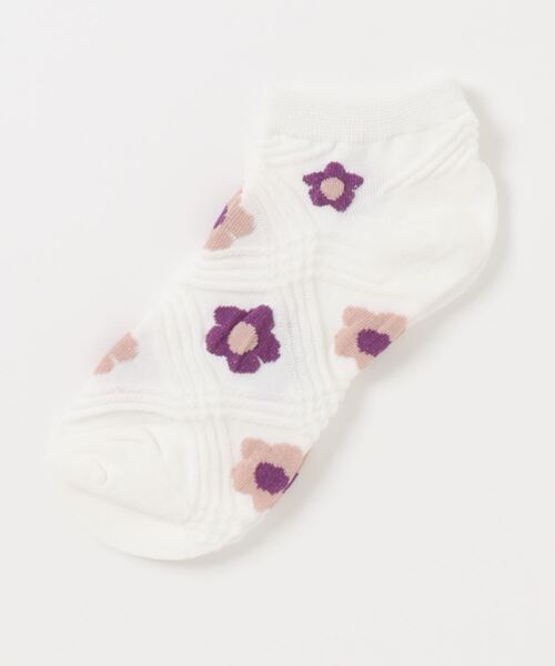 「kakko」（カッコ）の「レディース 花柄スニーカーソックス靴下（ソックス/靴下・レディース・A/B/C/D/E/F/G/H/I/J/K/L/M/N/O/P/S/Q/R・FREE）」の17枚目の写真