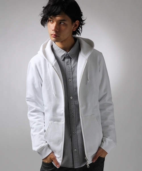 HARE（ハレ）の「ウラキモウジップパーカー(HARE)（パーカー・メンズ・グレー/オフホワイト/ブラック・LARGE/MEDIUM/SMALL）」の2枚目の写真