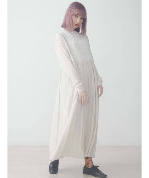 merry jenny（メリージェニー）の「レースビスチェレイヤードワンピース（ワンピース・レディース・ブラック/ベージュ/アイボリー・FREE）」の8枚目の写真