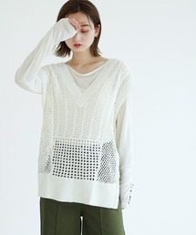 CLEIO | 【CLEIO】クロシェハンドニットベスト(ニット/セーター)