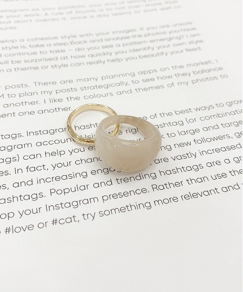 apres jour（アプレジュール）の「【apres jour×ARIAZ】アクリルリングセット（リング・レディース・ライトブルー/ベージュ/オフホワイト/その他/ミント/ブラウン系その他/アイボリー・FREE）」の2枚目の写真