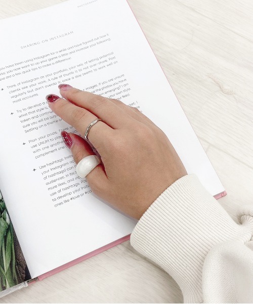 apres jour（アプレジュール）の「【apres jour×ARIAZ】アクリルリングセット（リング・レディース・ライトブルー/ベージュ/オフホワイト/その他/ミント/ブラウン系その他/アイボリー・FREE）」の3枚目の写真