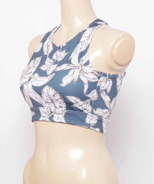 Ungrid（アングリッド）の「【ムラサキスポーツ別注】UNGRID/アングリッド 水陸両用  リーフ柄/くすみカラー/ フィットネスブラトップ/セットアップ対応  61311（水着・レディース・グリーン/ブルー/カーキ・M/L）」の4枚目の写真