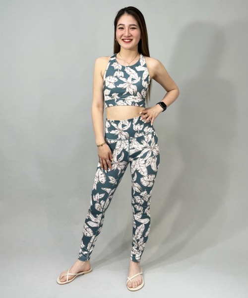 Ungrid（アングリッド）の「【ムラサキスポーツ別注】UNGRID/アングリッド 水陸両用  リーフ柄/くすみカラー/ フィットネスブラトップ/セットアップ対応  61311（水着・レディース・グリーン/ブルー/カーキ・M/L）」の11枚目の写真