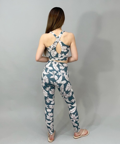 Ungrid（アングリッド）の「【ムラサキスポーツ別注】UNGRID/アングリッド 水陸両用  リーフ柄/くすみカラー/ フィットネスブラトップ/セットアップ対応  61311（水着・レディース・グリーン/ブルー/カーキ・M/L）」の12枚目の写真