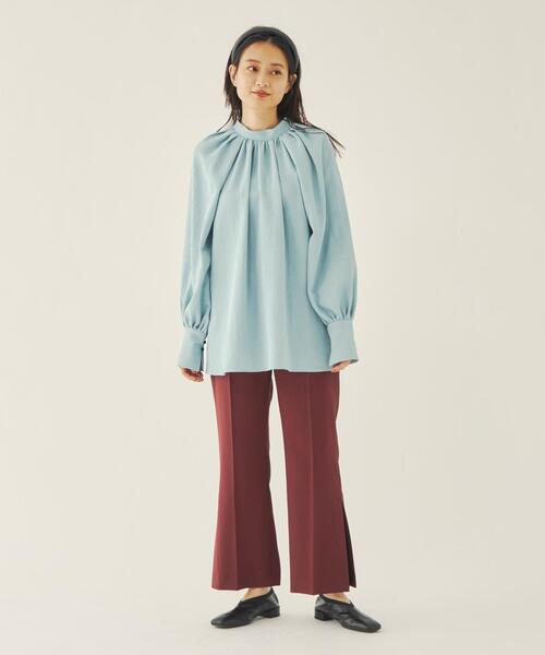 EMMEL REFINES(エメルリファインズ)の「<EMMEL REFINES(エメル リファインズ)>裾タックスラックスパンツ -ウォッシャブル-(その他パンツ・レディース・ブラック/オレンジ/クリーム/ワインレッド/ケリー・S/M)」の13枚目の写真