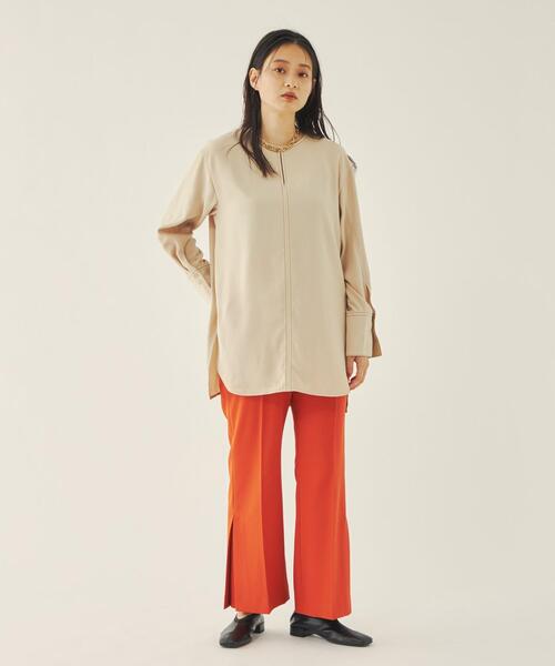 EMMEL REFINES(エメルリファインズ)の「<EMMEL REFINES(エメル リファインズ)>裾タックスラックスパンツ -ウォッシャブル-(その他パンツ・レディース・ブラック/オレンジ/クリーム/ワインレッド/ケリー・S/M)」の14枚目の写真