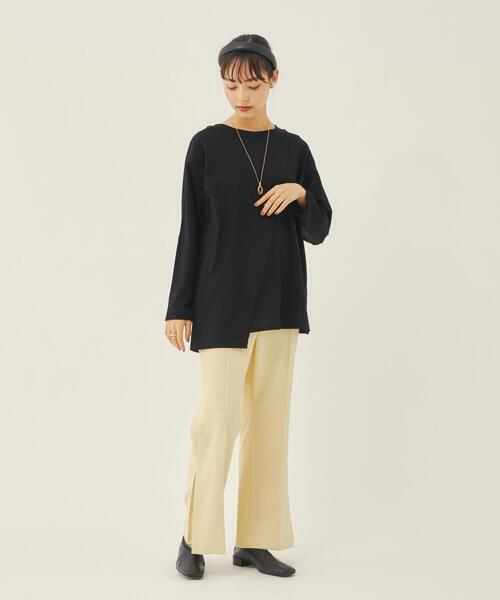 EMMEL REFINES(エメルリファインズ)の「<EMMEL REFINES(エメル リファインズ)>裾タックスラックスパンツ -ウォッシャブル-(その他パンツ・レディース・ブラック/オレンジ/クリーム/ワインレッド/ケリー・S/M)」の15枚目の写真