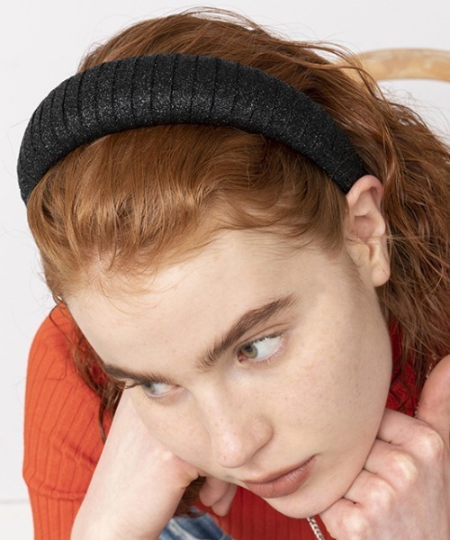 Casselini（キャセリーニ）の「Casselini(キャセリーニ)テキスタイルカチューシャ（カチューシャ・レディース・ブラック/アイボリー/グリーン/ブルー・FREE）」の5枚目の写真