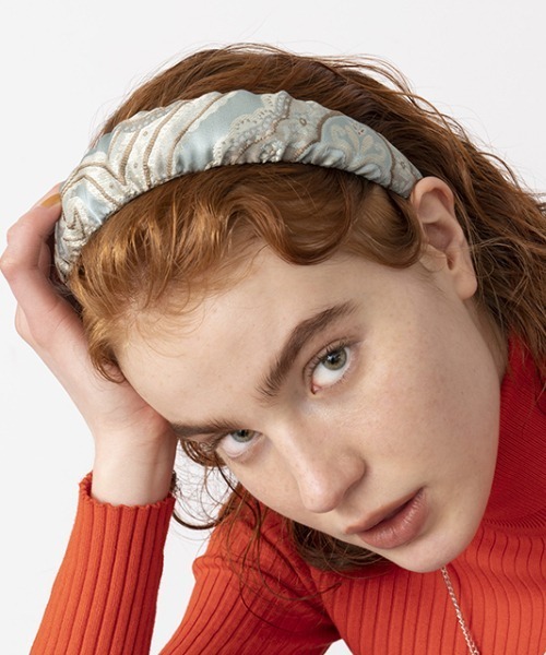 Casselini（キャセリーニ）の「Casselini(キャセリーニ)テキスタイルカチューシャ（カチューシャ・レディース・ブラック/アイボリー/グリーン/ブルー・FREE）」の21枚目の写真