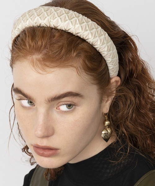 Casselini（キャセリーニ）の「Casselini(キャセリーニ)テキスタイルカチューシャ（カチューシャ・レディース・ブラック/アイボリー/グリーン/ブルー・FREE）」の11枚目の写真