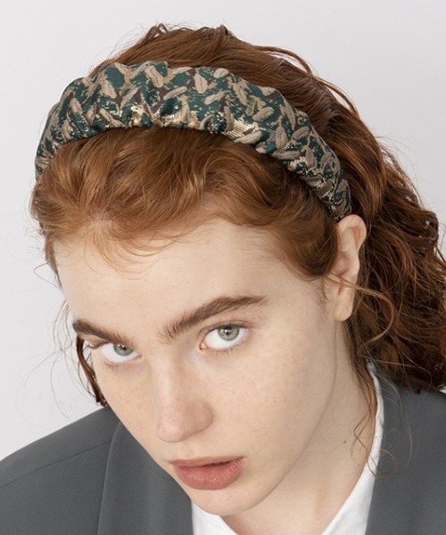 Casselini（キャセリーニ）の「Casselini(キャセリーニ)テキスタイルカチューシャ（カチューシャ・レディース・ブラック/アイボリー/グリーン/ブルー・FREE）」の9枚目の写真