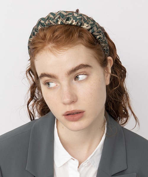 Casselini（キャセリーニ）の「Casselini(キャセリーニ)テキスタイルカチューシャ（カチューシャ・レディース・ブラック/アイボリー/グリーン/ブルー・FREE）」の17枚目の写真