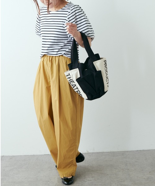 THEATRE PRODUCTS（シアタープロダクツ）の「【 THEATRE PRODUCTS／シアタープロダクツ 】 ロゴガーデンバッグ　S（トートバッグ・レディース・ブラック/グレー/ナチュラル/キャメル・FREE）」の6枚目の写真