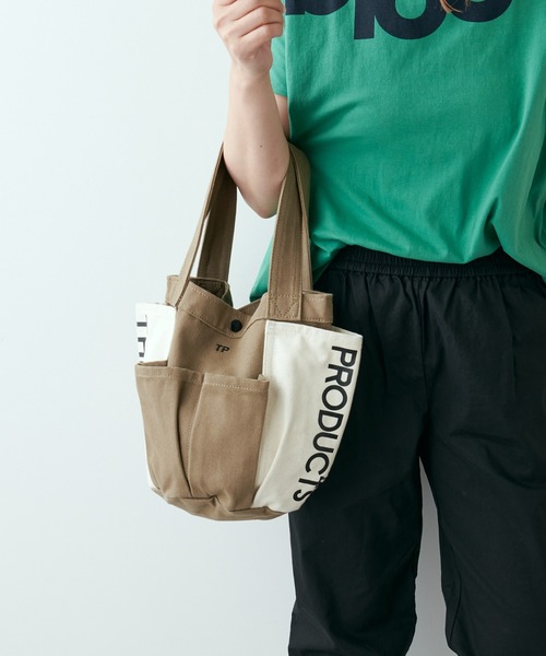 THEATRE PRODUCTS（シアタープロダクツ）の「【 THEATRE PRODUCTS／シアタープロダクツ 】 ロゴガーデンバッグ　S（トートバッグ・レディース・ブラック/グレー/ナチュラル/キャメル・FREE）」の11枚目の写真