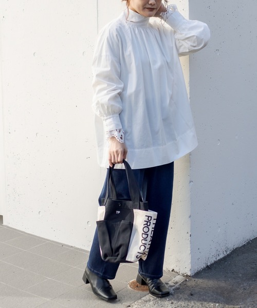 THEATRE PRODUCTS（シアタープロダクツ）の「【 THEATRE PRODUCTS／シアタープロダクツ 】 ロゴガーデンバッグ　S（トートバッグ・レディース・ブラック/グレー/ナチュラル/キャメル・FREE）」の20枚目の写真