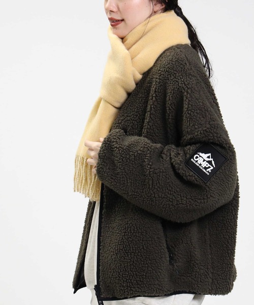 CAMP7（キャンプセブン）の「【CAMP7】リバーシブルボアジャケット（その他アウター・レディース・オフホワイト/グリーン/ホワイト×カーキブラウン・M/L）」の15枚目の写真