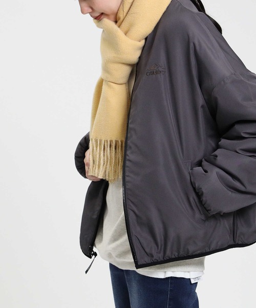 CAMP7（キャンプセブン）の「【CAMP7】リバーシブルボアジャケット（その他アウター・レディース・オフホワイト/グリーン/ホワイト×カーキブラウン・M/L）」の17枚目の写真