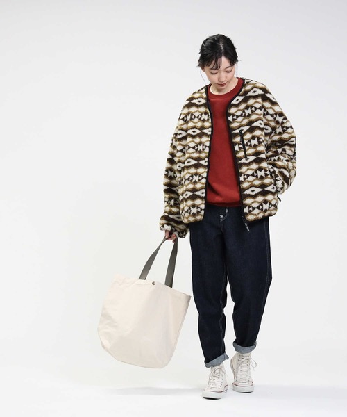 CAMP7（キャンプセブン）の「【CAMP7】リバーシブルボアジャケット（その他アウター・レディース・オフホワイト/グリーン/ホワイト×カーキブラウン・M/L）」の18枚目の写真