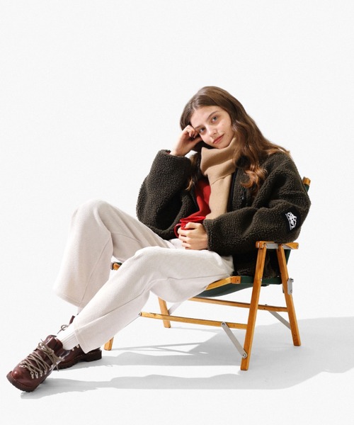 CAMP7（キャンプセブン）の「【CAMP7】リバーシブルボアジャケット（その他アウター・レディース・オフホワイト/グリーン/ホワイト×カーキブラウン・M/L）」の11枚目の写真