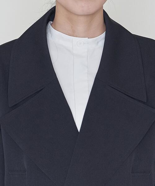 ASTRAET（アストラット）の「＜ASTRAET（アストラット）＞ギャバ ショート トレンチコート（トレンチコート・レディース・ネイビー/モカ・FREE）」の11枚目の写真