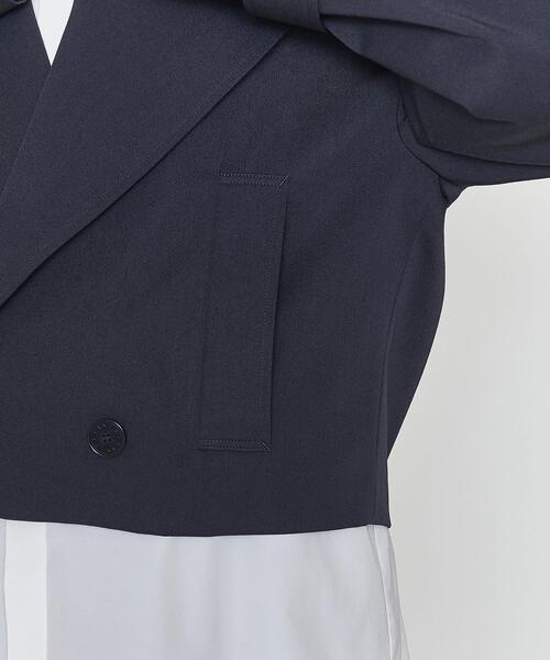 ASTRAET（アストラット）の「＜ASTRAET（アストラット）＞ギャバ ショート トレンチコート（トレンチコート・レディース・ネイビー/モカ・FREE）」の9枚目の写真