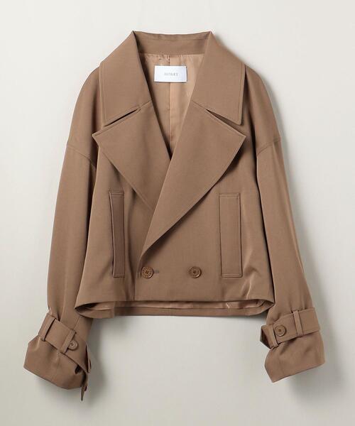 ASTRAET（アストラット）の「＜ASTRAET（アストラット）＞ギャバ ショート トレンチコート（トレンチコート・レディース・ネイビー/モカ・FREE）」の22枚目の写真