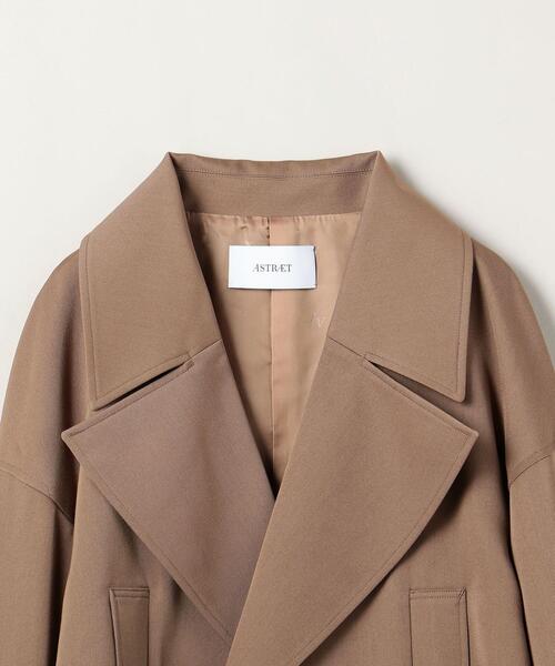 ASTRAET（アストラット）の「＜ASTRAET（アストラット）＞ギャバ ショート トレンチコート（トレンチコート・レディース・ネイビー/モカ・FREE）」の20枚目の写真