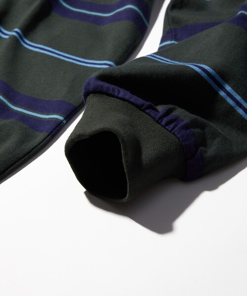 NAUTICA（ノーティカ）の「NAUTICA/ノーティカ Multi Border L/S Tee/マルチボーダーロングスリーブTシャツ（Tシャツ/カットソー・メンズ・チャコールグレー/ネイビー/グリーン・MEDIUM/LARGE/X-LARGE/XX-LARGE）」の4枚目の写真