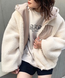 OLIVE des OLIVE | 【WEB限定】リバ－シブルボアフードブルゾン(ブルゾン)