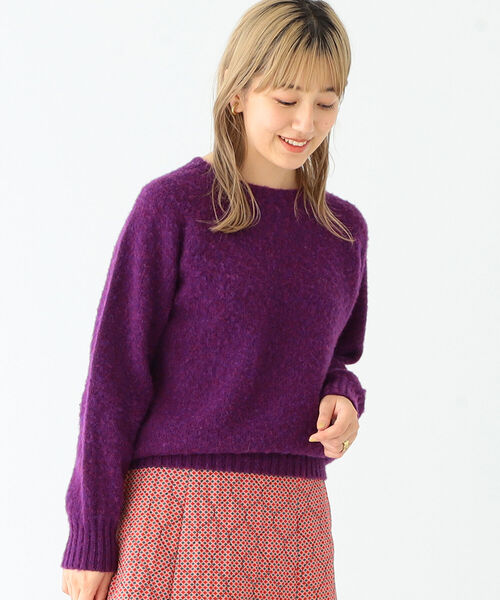 BEAMS BOY(ビームスボーイ)の「Nor’Easterly / シェットランド シャギー クルー ニット(ニット/セーター・レディース・パープル/レッド/イエロー/ブルー/グリーン/ナチュラル・ONE SIZE)」の4枚目の写真