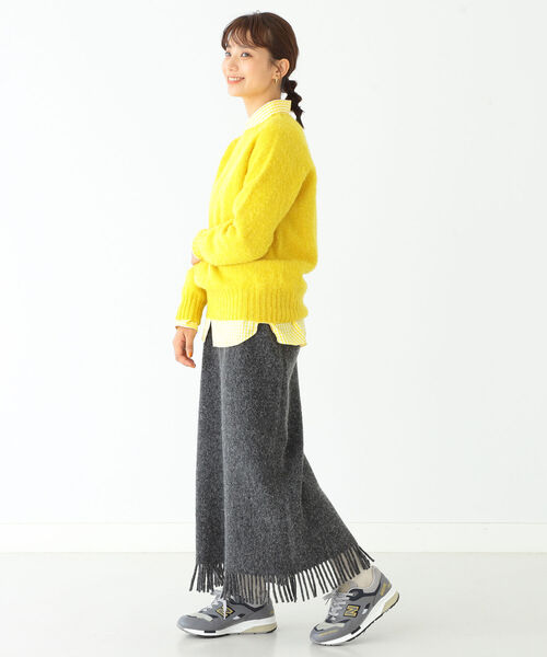 BEAMS BOY(ビームスボーイ)の「Nor’Easterly / シェットランド シャギー クルー ニット(ニット/セーター・レディース・パープル/レッド/イエロー/ブルー/グリーン/ナチュラル・ONE SIZE)」の7枚目の写真