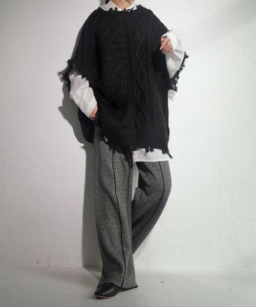 antiqua(アンティカ)の「バックルデザインニット(ニット/セーター・レディース・ブラック/ブルー/カーキ・FREE)」の11枚目の写真