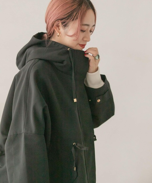 ITEMS URBANRESEARCH（アイテムズ アーバンリサーチ）の「ショートモッズブルゾン（ブルゾン・レディース・ブラック/ベージュ系その他・FREE）」の6枚目の写真