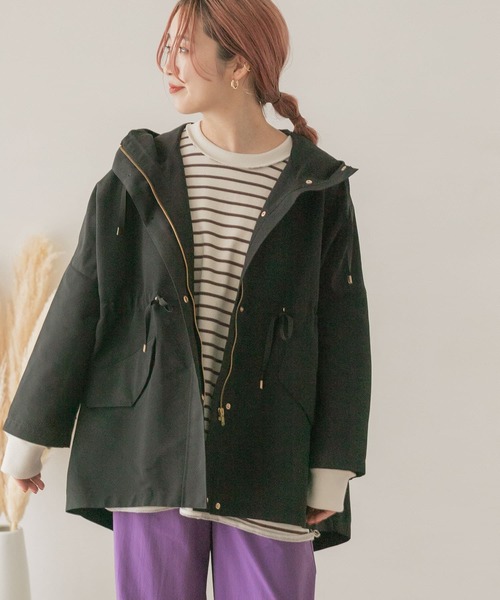 ITEMS URBANRESEARCH（アイテムズ アーバンリサーチ）の「ショートモッズブルゾン（ブルゾン・レディース・ブラック/ベージュ系その他・FREE）」の11枚目の写真