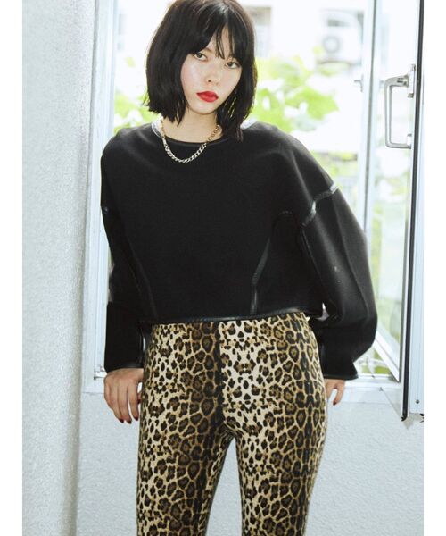 jouetie（ジュエティ）の「パイピングプルオーバー（スウェット・レディース・ブラック/ピンク/ブルー・MEDIUM）」の9枚目の写真