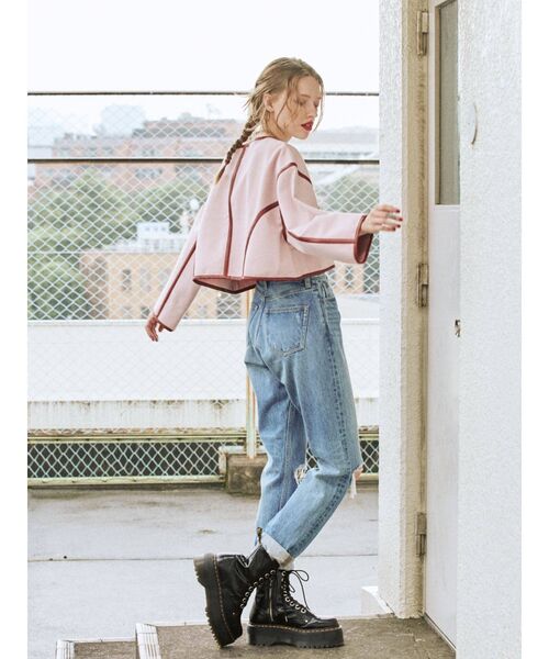 jouetie（ジュエティ）の「パイピングプルオーバー（スウェット・レディース・ブラック/ピンク/ブルー・MEDIUM）」の16枚目の写真