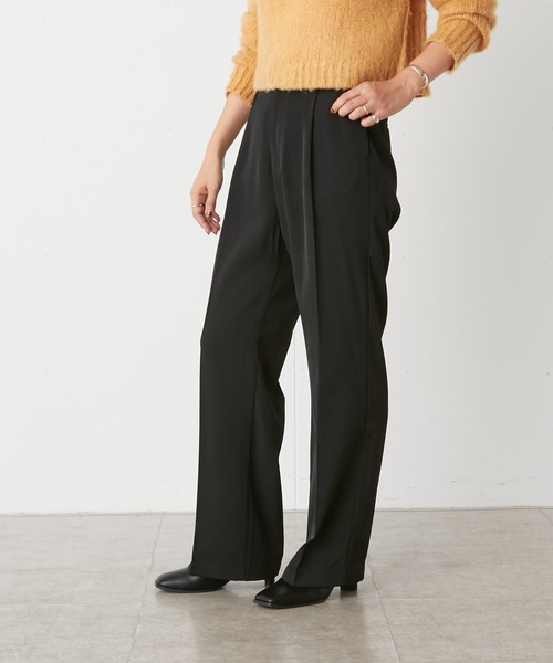 Omekashi（オメカシ）の「フロントサイドボタンパンツ（スラックス・レディース・ブラウン/ブラック/パープル・36/38）」の5枚目の写真