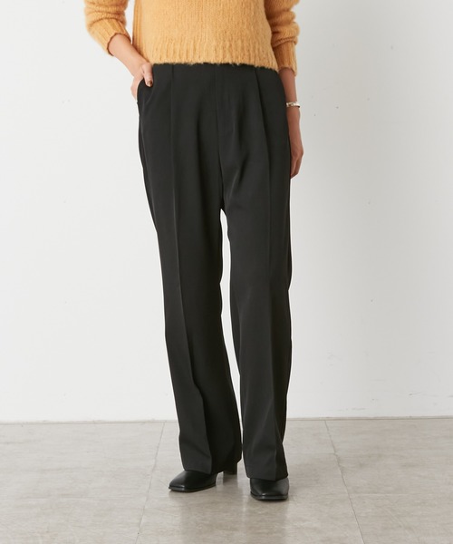 Omekashi（オメカシ）の「フロントサイドボタンパンツ（スラックス・レディース・ブラウン/ブラック/パープル・36/38）」の4枚目の写真