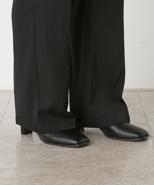 Omekashi（オメカシ）の「フロントサイドボタンパンツ（スラックス・レディース・ブラウン/ブラック/パープル・36/38）」の16枚目の写真