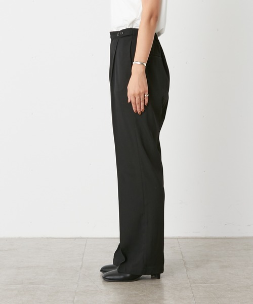 Omekashi（オメカシ）の「フロントサイドボタンパンツ（スラックス・レディース・ブラウン/ブラック/パープル・36/38）」の11枚目の写真