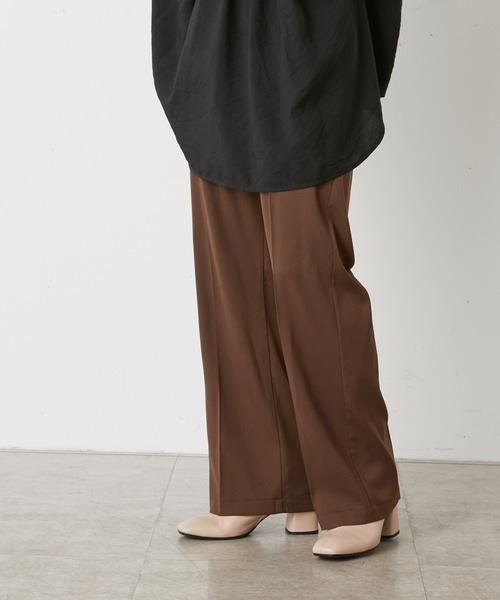 Omekashi（オメカシ）の「フロントサイドボタンパンツ（スラックス・レディース・ブラウン/ブラック/パープル・36/38）」の18枚目の写真