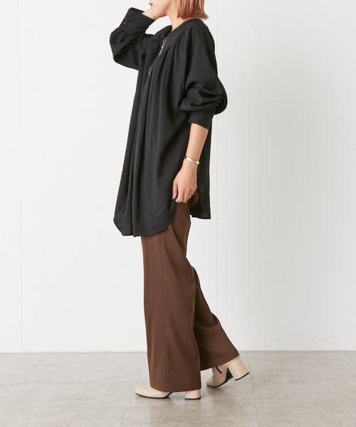 Omekashi（オメカシ）の「フロントサイドボタンパンツ（スラックス・レディース・ブラウン/ブラック/パープル・36/38）」の22枚目の写真