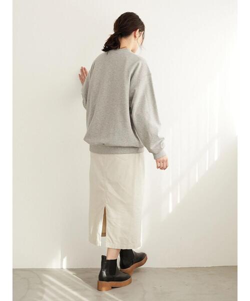Green Parks(グリーンパークス)の「裏毛クルーネックプルオーバー*(スウェット・レディース・杢グレー/レッド/オートミール/ブラック/カーキ・FREE)」の16枚目の写真