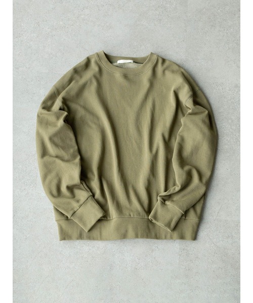 Green Parks(グリーンパークス)の「裏毛クルーネックプルオーバー*(スウェット・レディース・杢グレー/レッド/オートミール/ブラック/カーキ・FREE)」の4枚目の写真