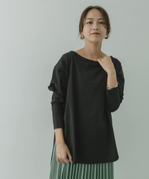 KBF+（ケービーエフプラス）の「KBF+　ボートネックロングTシャツ∴∴（Tシャツ/カットソー・レディース）」