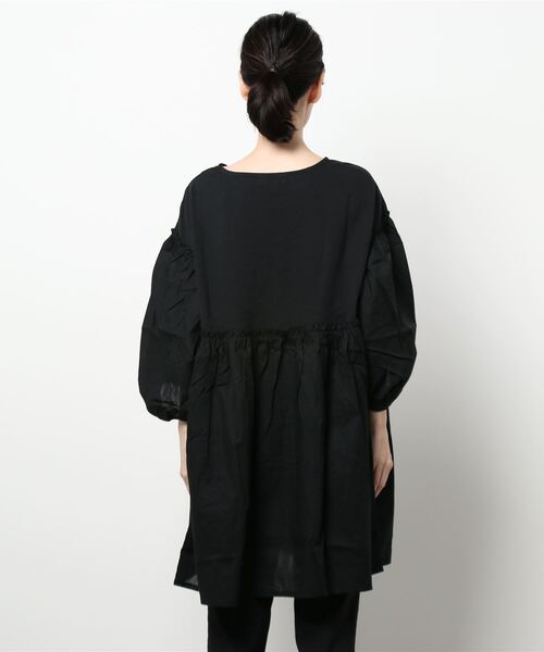 Samansa Mos2（サマンサ モスモス）の「ドッキングチュニック（Tシャツ/カットソー・レディース・ブラック/ベージュ/ブルー・ﾌﾘ-）」の5枚目の写真