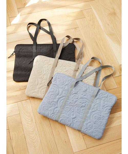 Green Parks(グリーンパークス)の「・CONTROL FREAK ペイズリーPCバッグ*(トートバッグ・レディース・ブルー/ブラック/ベージュ・FREE)」の6枚目の写真