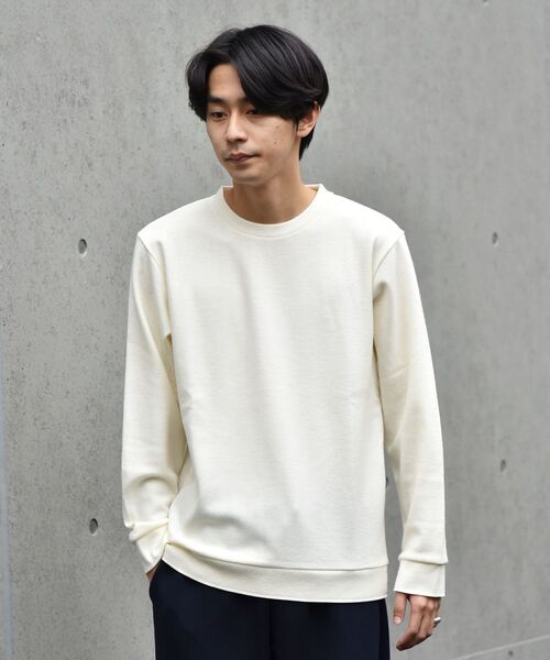 SHIPS（シップス）の「SHIPS: ボイルドウール クルーネック プルオーバー（Tシャツ/カットソー・メンズ・オフホワイト/オリーブ/ネイビー・SMALL/MEDIUM/LARGE/X-LARGE）」の9枚目の写真