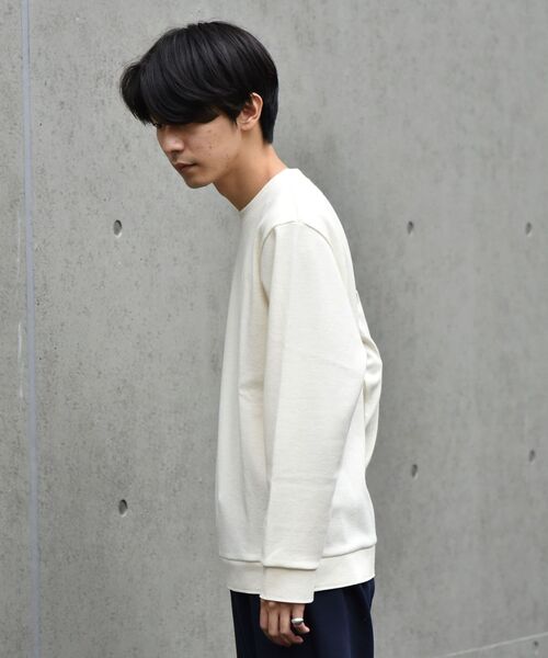 SHIPS（シップス）の「SHIPS: ボイルドウール クルーネック プルオーバー（Tシャツ/カットソー・メンズ・オフホワイト/オリーブ/ネイビー・SMALL/MEDIUM/LARGE/X-LARGE）」の10枚目の写真